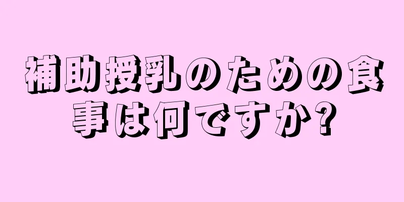 補助授乳のための食事は何ですか?