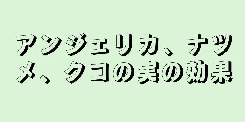 アンジェリカ、ナツメ、クコの実の効果