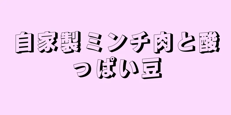 自家製ミンチ肉と酸っぱい豆