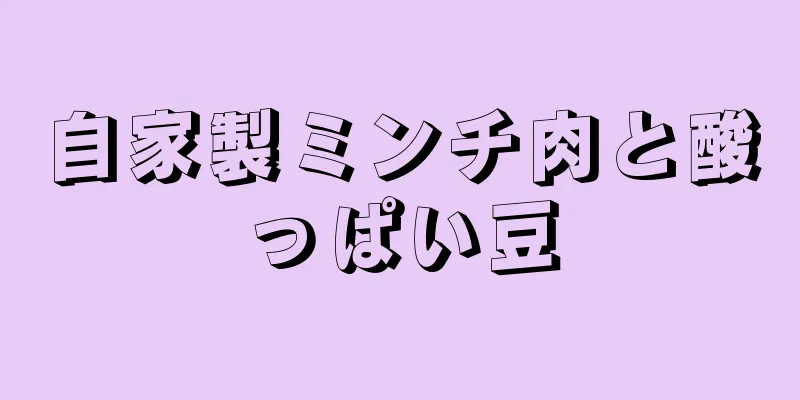 自家製ミンチ肉と酸っぱい豆