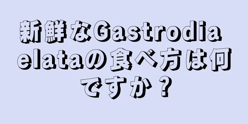 新鮮なGastrodia elataの食べ方は何ですか？