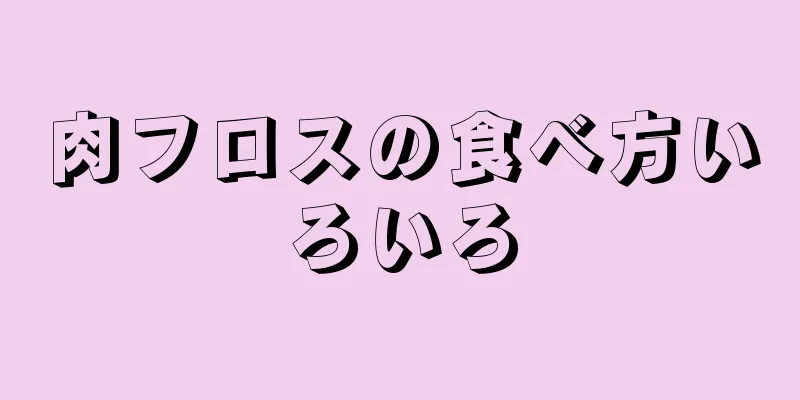 肉フロスの食べ方いろいろ