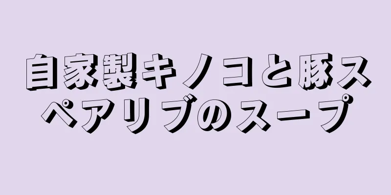 自家製キノコと豚スペアリブのスープ