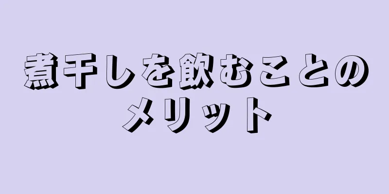 煮干しを飲むことのメリット