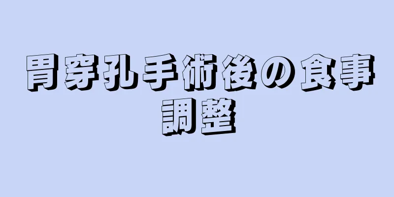 胃穿孔手術後の食事調整