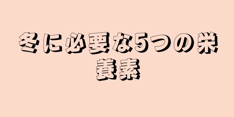 冬に必要な5つの栄養素