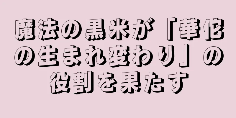 魔法の黒米が「華佗の生まれ変わり」の役割を果たす