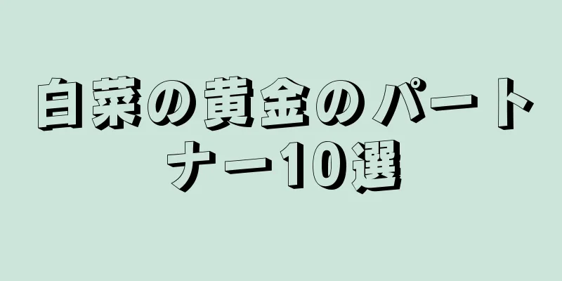 白菜の黄金のパートナー10選