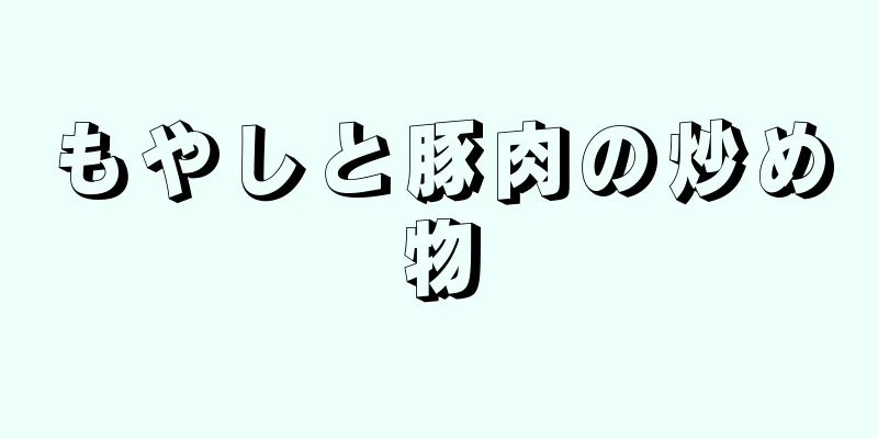 もやしと豚肉の炒め物