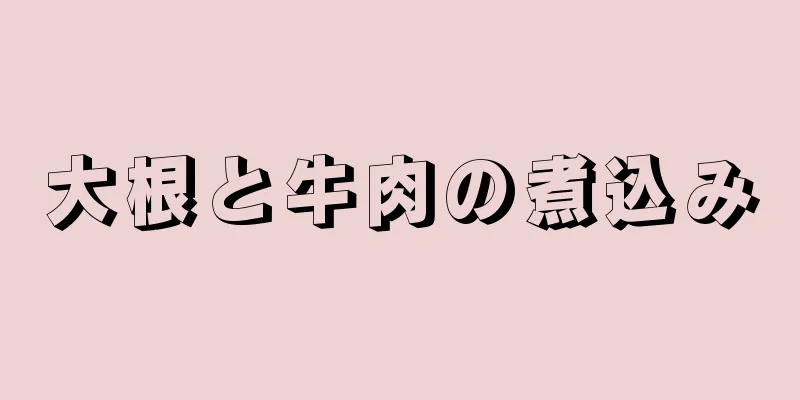 大根と牛肉の煮込み