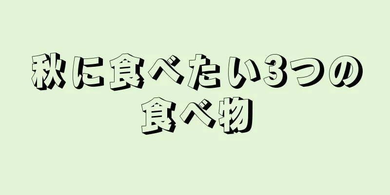 秋に食べたい3つの食べ物