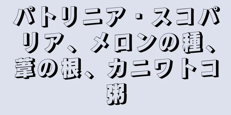 パトリニア・スコパリア、メロンの種、葦の根、カニワトコ粥