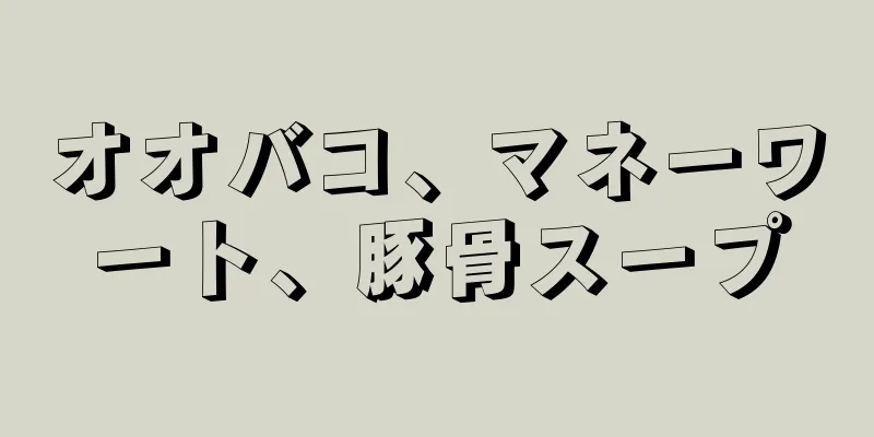 オオバコ、マネーワート、豚骨スープ