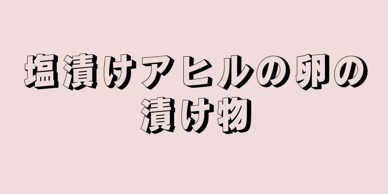 塩漬けアヒルの卵の漬け物