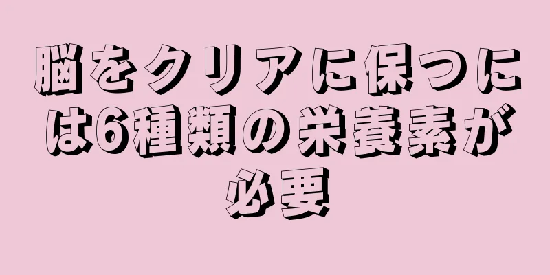 脳をクリアに保つには6種類の栄養素が必要