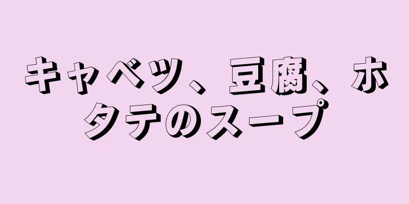 キャベツ、豆腐、ホタテのスープ