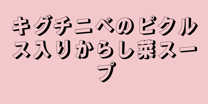 キグチニベのピクルス入りからし菜スープ