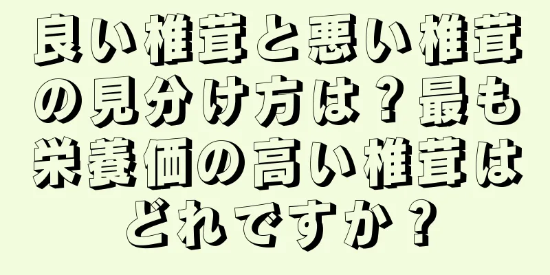 良い椎茸と悪い椎茸の見分け方は？最も栄養価の高い椎茸はどれですか？