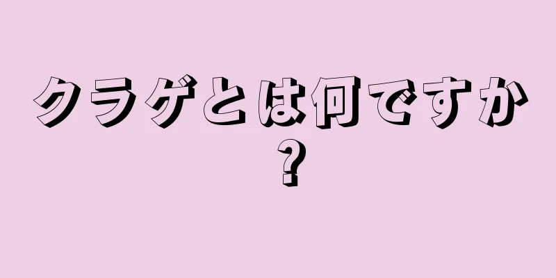 クラゲとは何ですか？