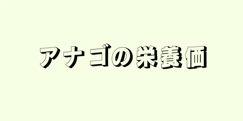 アナゴの栄養価