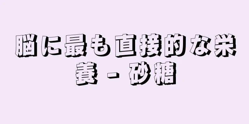 脳に最も直接的な栄養 - 砂糖