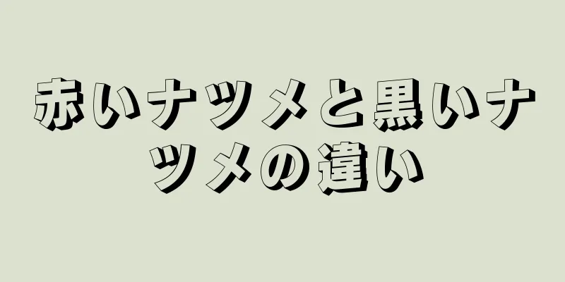 赤いナツメと黒いナツメの違い