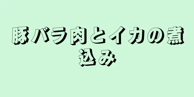 豚バラ肉とイカの煮込み