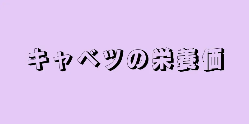 キャベツの栄養価