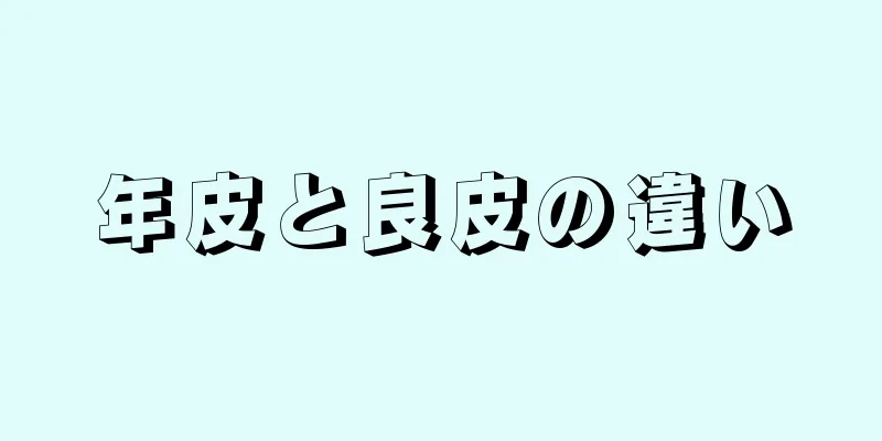 年皮と良皮の違い