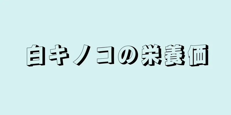 白キノコの栄養価