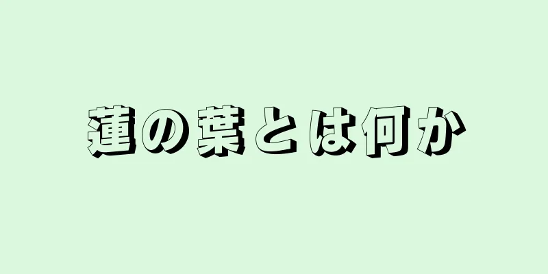 蓮の葉とは何か