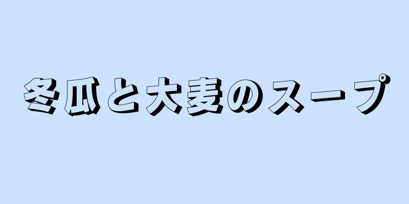 冬瓜と大麦のスープ