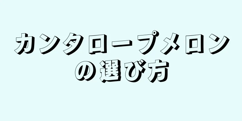 カンタロープメロンの選び方