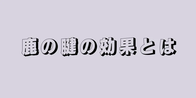 鹿の腱の効果とは