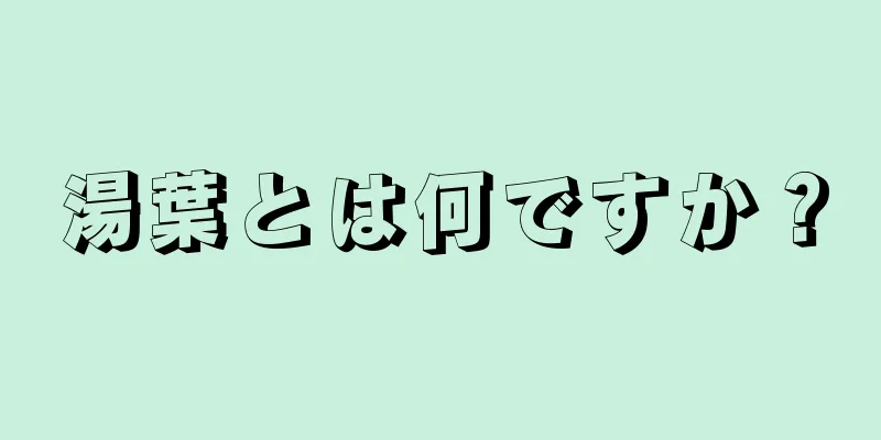 湯葉とは何ですか？