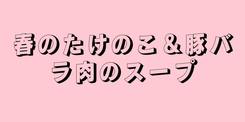 春のたけのこ＆豚バラ肉のスープ