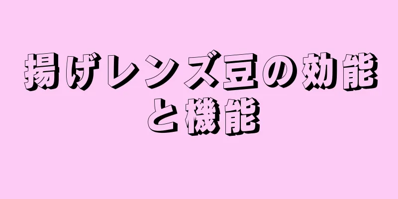 揚げレンズ豆の効能と機能