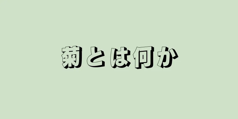 菊とは何か