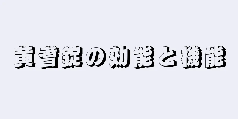 黄耆錠の効能と機能