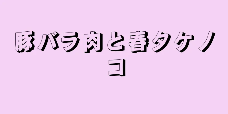 豚バラ肉と春タケノコ