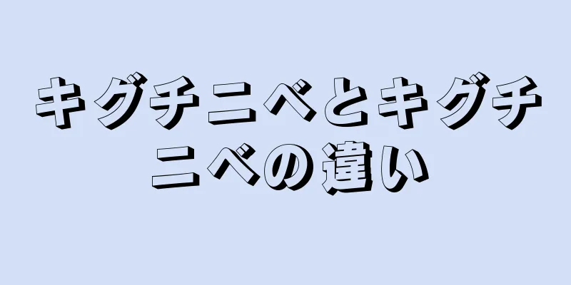 キグチニベとキグチニベの違い