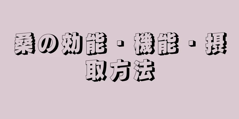 桑の効能・機能・摂取方法