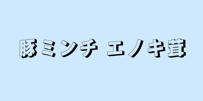 豚ミンチ エノキ茸