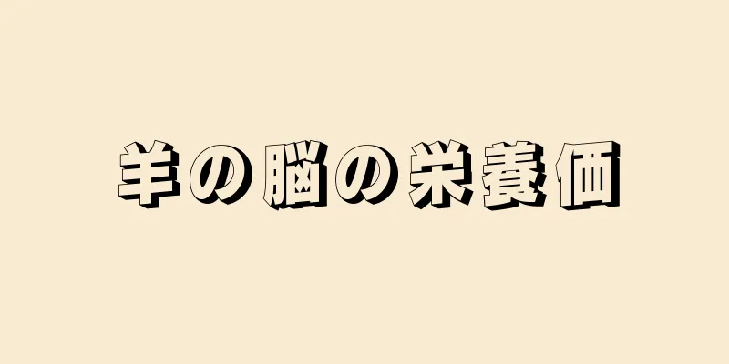 羊の脳の栄養価