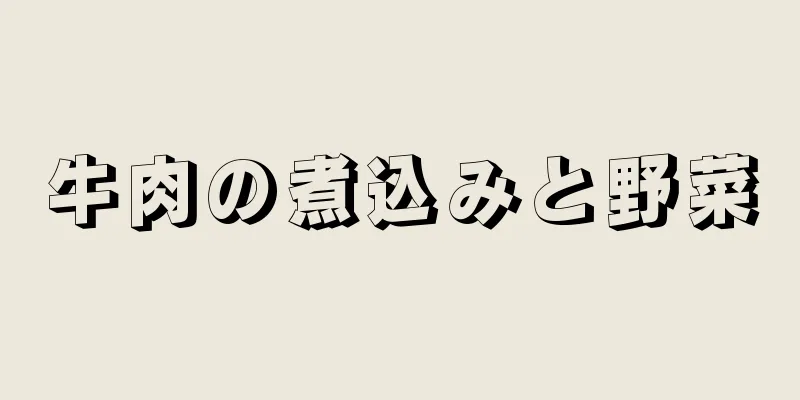 牛肉の煮込みと野菜