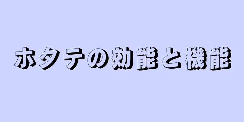 ホタテの効能と機能