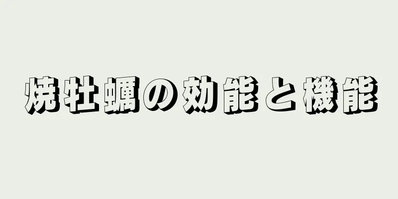 焼牡蠣の効能と機能