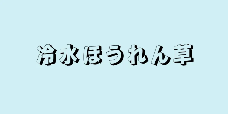 冷水ほうれん草