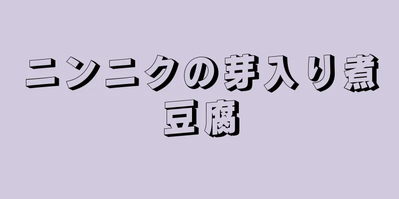 ニンニクの芽入り煮豆腐