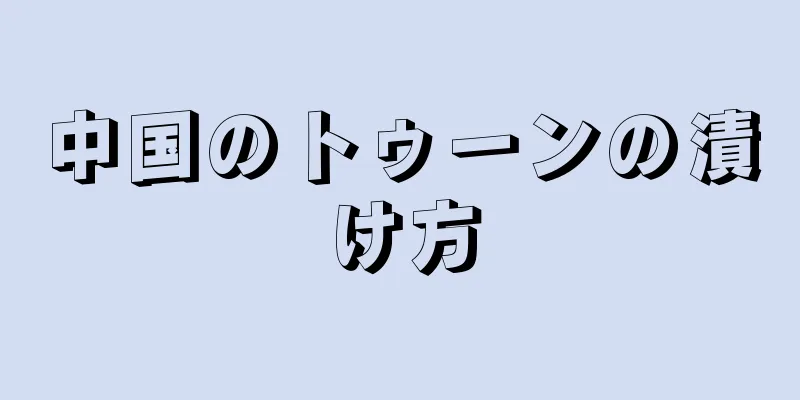 中国のトゥーンの漬け方